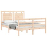 vidaXL Cadre de lit avec tête de lit 140x200 cm bois massif