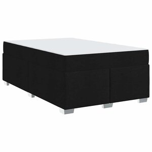 vidaXL Cadre de lit avec matelas Noir 120 x 190 cm tissu