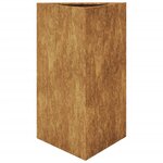 vidaXL Jardinière triangulaire 50x43x75 cm acier corten