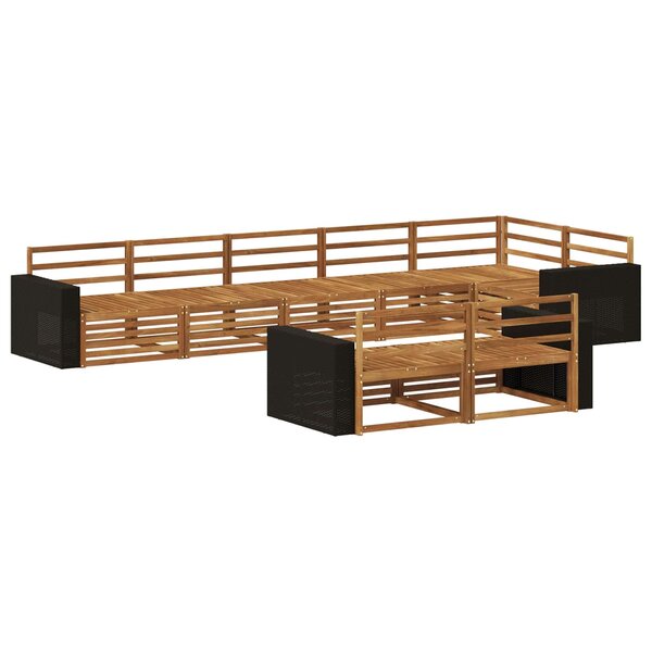 vidaXL Ensemble de canapés d'extérieur 8 Pièces Naturel