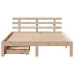 vidaXL Cadre de lit avec tiroirs sans matelas 135x190 cm