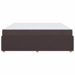 vidaXL Cadre de lit avec matelas Marron foncé 200 x 200 cm tissu