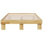 vidaXL Cadre de lit sans matelas 120x190 cm bois massif de chêne