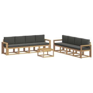 vidaXL Ensemble de canapés d'extérieur 9 pc Blanc et anthracite
