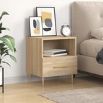 vidaXL Table de chevet chêne sonoma 40x35x47 5 cm bois d’ingénierie