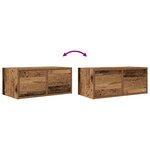 vidaXL Meubles TV 2 Pièces vieux bois 60x31x25 5 cm bois d'ingénierie