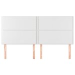 vidaXL Tête de lit blanche 200 x 5 x 118/128 cm similicuir