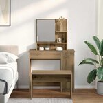 vidaXL Ensemble de coiffeuse chêne artisanal bois ingénierie