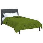 vidaXL Duvet complet toute l'année Vert 220 x 140 cm Microfibre
