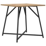 vidaXL Set de 2 tables d'appoint en chêne massif et métal