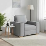 vidaXL Canapé Fauteuil Gris Clair 100x78x84 cm Tissu