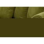 Canapé droit fixe 4 places - Velours vert sapin - Classique - CONSTANCE - L 212 x P 93 cm