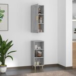 vidaXL Buffet haut Sonoma gris 35x34x180 cm Bois d'ingénierie