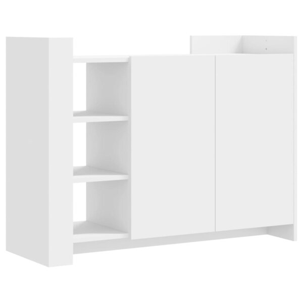 vidaXL Buffet blanc 100x35x75 cm bois d'ingénierie