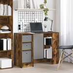 vidaXL Bureau Chêne fumé Bois d'ingénierie 100 x 40 x 75 cm