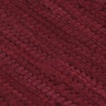 Vidaxl tapis chindi coton tissé à la main 200 x 290 cm bordeaux