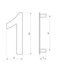 THIRARD - Chiffre 1 à visser  inox  H.100mm