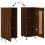 vidaXL Buffet Chêne marron 34 5x34x90 cm Bois d'ingénierie