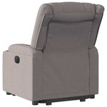 vidaXL Fauteuil inclinable électrique taupe tissu