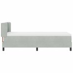vidaXL Lit à ressorts avec matelas Gris clair 200 x 80 cm Polyester