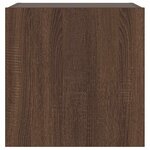 vidaXL Meuble TV mural avec lumières LED chêne marron 40 5x35x40 cm