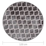 Vidaxl tapis lavable antidérapant φ120 cm multicolore