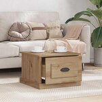 vidaXL Table basse chêne artisanal 50 x 50 x 35 cm Bois d'ingénierie