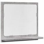 vidaXL Armoire à miroir de salle de bain gris béton bois d'ingénierie