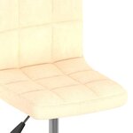 vidaXL Chaise pivotante de salle à manger Crème Velours