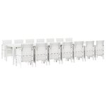vidaXL Ensemble de salle à manger de jardin 15 Pièces Blanc Grand