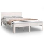 vidaXL Cadre de lit Blanc Bois de pin massif 120x200 cm