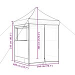 vidaXL Tente de réception pliable escamotable avec 4 parois latérales