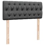 vidaXL Lit ottoman avec matelas et LED gris foncé 120x200 cm tissu