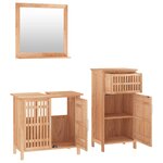 vidaXL Ensemble de meubles de salle de bain 3 Pièces Bois massif de noyer