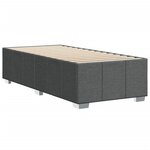 vidaXL Cadre de lit sans matelas gris foncé 90x200 cm tissu