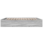 vidaXL Cadre de lit sans matelas sonoma gris 180x200 cm