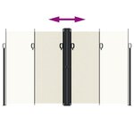 vidaXL Auvent latéral rétractable crème 200x600 cm