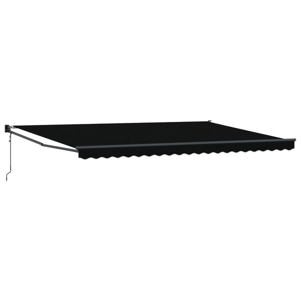 vidaXL Store Rétractable Automatique Noir 500x300 cm