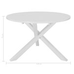 vidaXL Table à manger Blanc 120x75 cm MDF