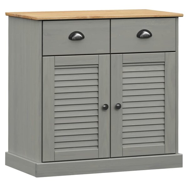 vidaXL Buffet avec tiroirs VIGO 78x40x75 cm gris bois massif de pin