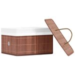 vidaXL Boîtes de rangement en bambou 4 Pièces Marron