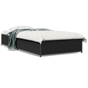 vidaXL Cadre de lit sans matelas noir 90x200 cm