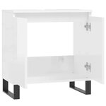 vidaXL Armoire de bain blanc brillant 58x33x60 cm bois d'ingénierie