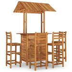 vidaXL Ensemble de bar de jardin 5 Pièces Bois d'acacia solide