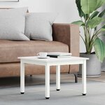 vidaXL Table basse Blanc 50 x 50 x 36 cm Bois de pin massif