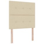 vidaXL Tête de lit réglable en hauteur Crème 80 cm tissu