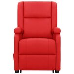 vidaXL Fauteuil de massage Rouge Similicuir