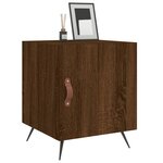 vidaXL Tables de chevet 2Pièces chêne marron 40x40x50cm bois d'ingénierie