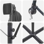 vidaXL Parasol banane à mât déporté Anthracite 294 x 200 x 254 cm