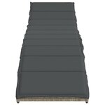 vidaXL Chaises longues lot de 2 avec table gris clair résine tressée